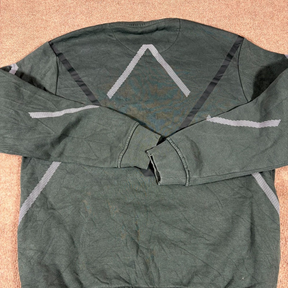 Status Quo Sweatshirt Men Large Green Graphic Explorer Pullover Outdoor Gorpcore - Picture 9 of 10